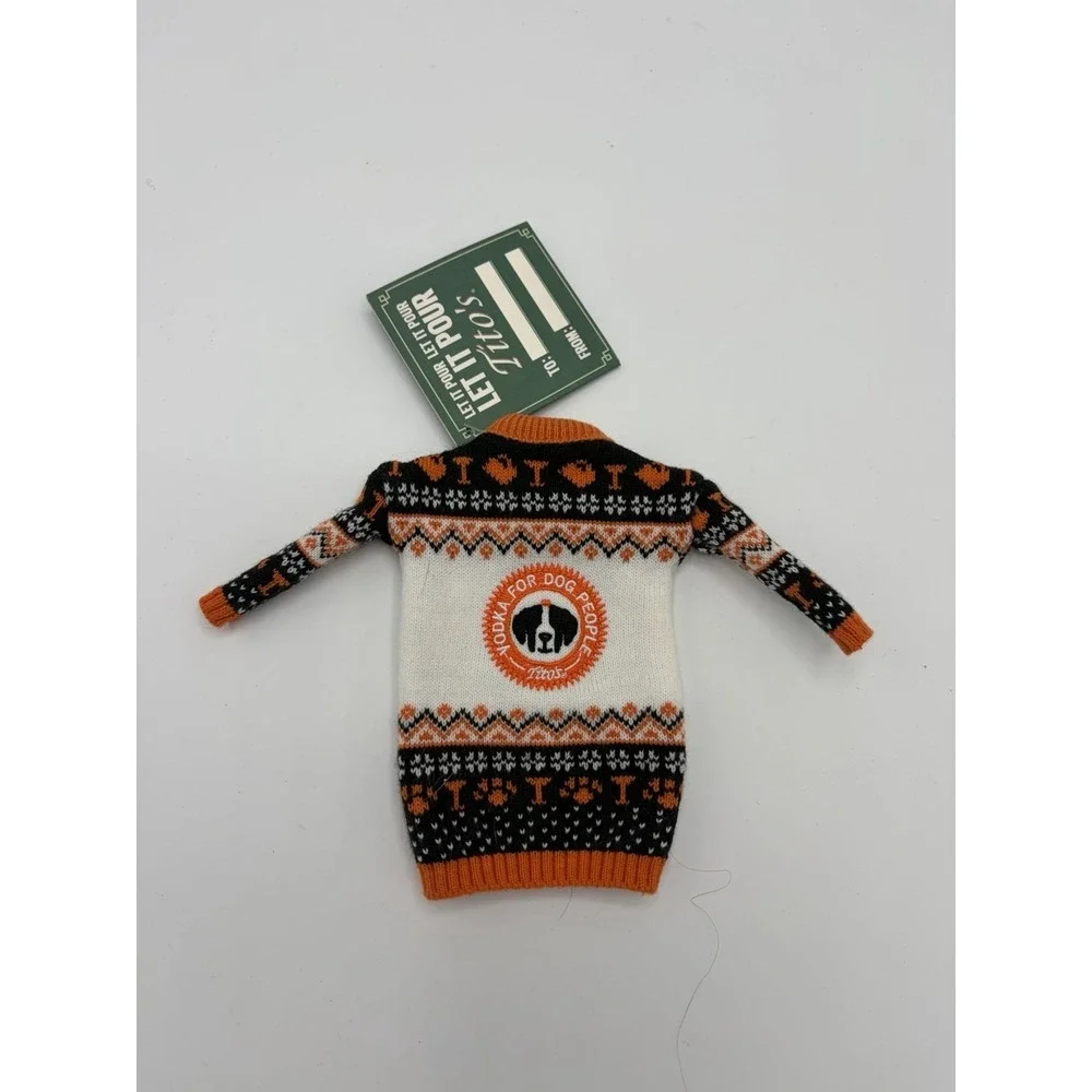 NEW Tito's Vodka Bottle / Doll Sweater Fits 750mL & L Bottles Dog People
